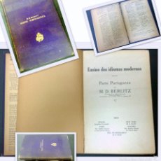 Libros antiguos: AÑO 1910.- PARTE PORTUGUEZA.- POR M.D. BERLITZ. ENSINO DOS IDIOMAS MODERNOS PARTE PORTUGUES. Lote 30457576