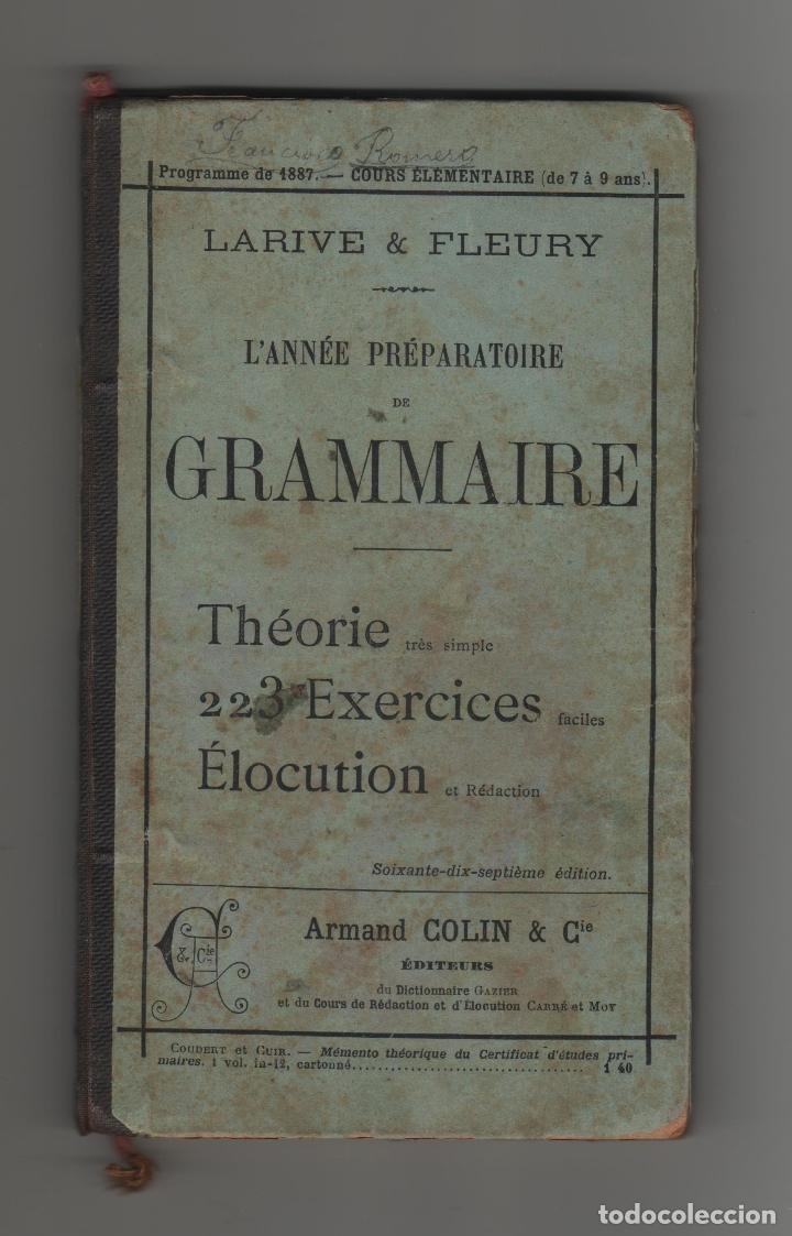 Libros antiguos: GRAMMAIRE - LARIVE FLEURY. - Foto 1