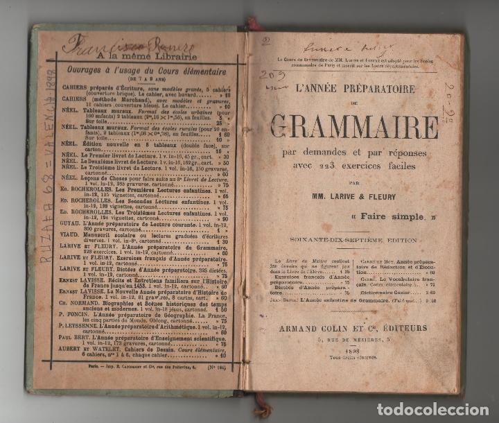 Libros antiguos: GRAMMAIRE - LARIVE FLEURY. - Foto 2