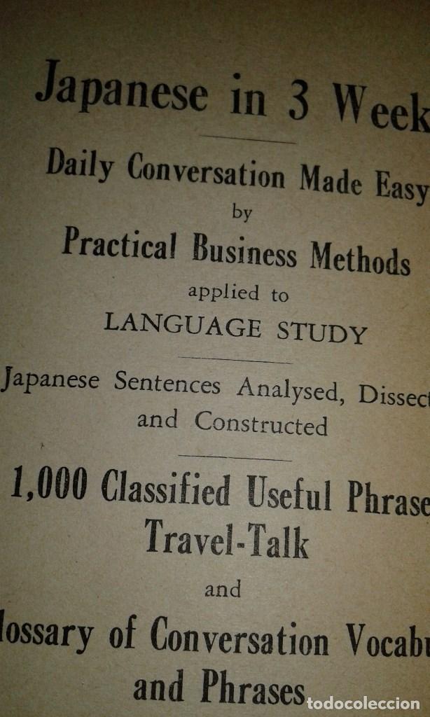 Libros antiguos: JAPANESE IN 3 WEEKS - Foto 1