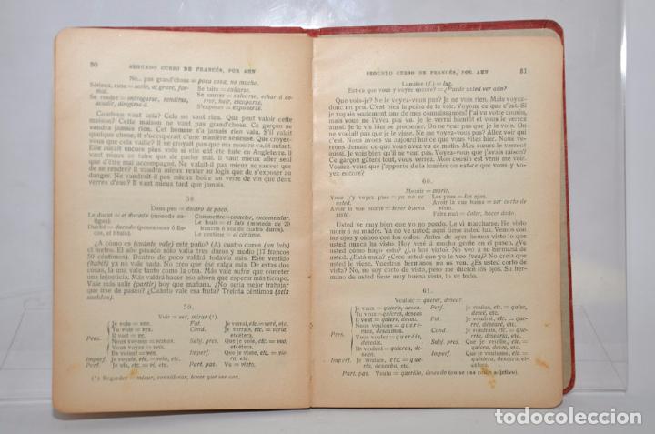 Libros antiguos: SEGUNDO CURSO DE FRANC&Eacute;S &ndash; METODO DE AHN - Foto 4