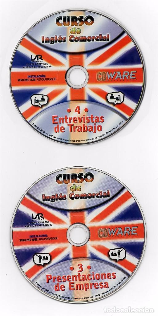 Libros antiguos: CURSO DE INGLES COMERCIAL - LOTE DE 4 CDROM - CDWARE - 1999 - Foto 2