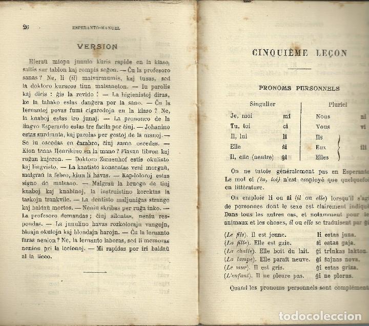 Libros antiguos: Curso de Esperanto, Par&iacute;s 1928 - Foto 2