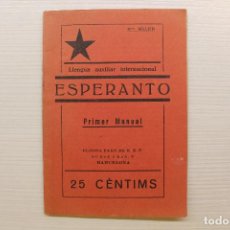 Libros antiguos: ESPERANTO, PRIMER MANUAL, EN CATALÀ, 1930