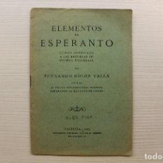 Libros antiguos: ESPERANTO, DESTINADO A LAS ESCUELAS DE PRIMERA ENSEÑANZA, VALENCIA 1925