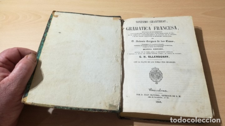 Libros antiguos: GRAMATICA FRANCESA - ANTONIO BERGNES DE LAS CASAS - JUAN OLIVARES IMPRESOR BARCELONA 1858 - Foto 3 - 180276958
