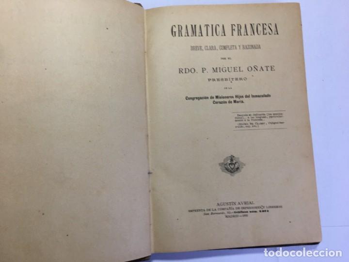 Libros antiguos: LIBRO GRAMATICA FRANCESA DE O&Ntilde;ATE 1888 - Foto 3