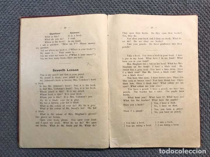 Libros antiguos: BERLITZ. Method for Teaching Modern Languajes. First Book, 357 Th. Edition (a.1926) - Foto 3