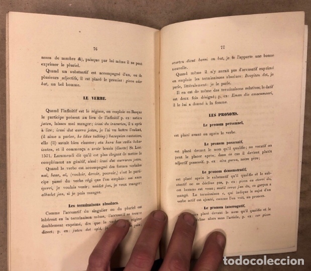 Libros antiguos: ESAAI DE GRAMMAIRE DE LANGUE BASQUE. WILLEM J. VAN EYS. LIBRAIRE DE C.M. VAN GOGH 1865. EUSKERA - Foto 6 - 208063990