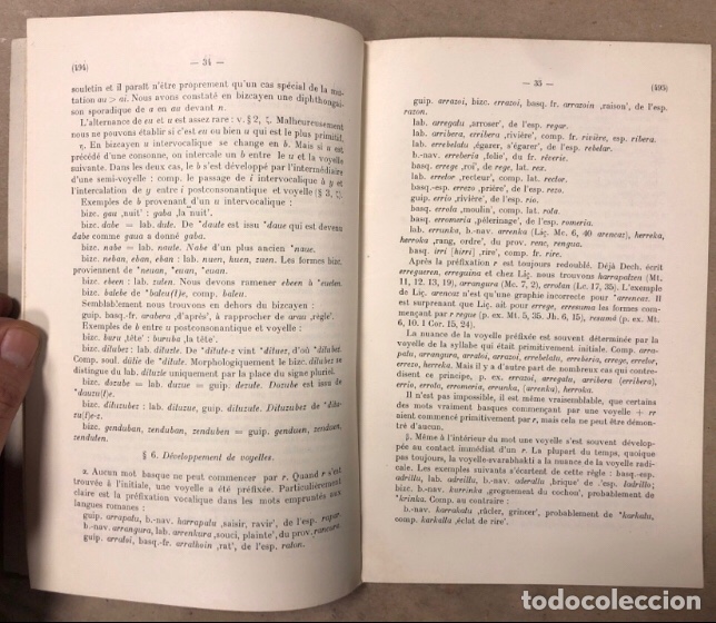 Libros antiguos: CONTRIBUTION A UNE PHONÉTIQUE CONPARATIVE DES DIALECTES BASQUES. C.C. UGLENBECK. 1910. EUSKERA - Foto 6 - 208113217