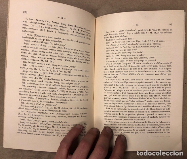 Libros antiguos: CONTRIBUTION A UNE PHONÉTIQUE CONPARATIVE DES DIALECTES BASQUES. C.C. UGLENBECK. 1910. EUSKERA - Foto 7 - 208113217