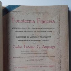 Libros antiguos: CARLOS LACOME: FONOTECNIA FRANCESA. Lote 208997893