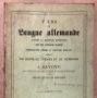 COURS DE LANGUE ALLEMNADE. PAR J. SAVOYE. LIBRAIRE POUR LES LANGUES ÉTRANGÉRES 1873.