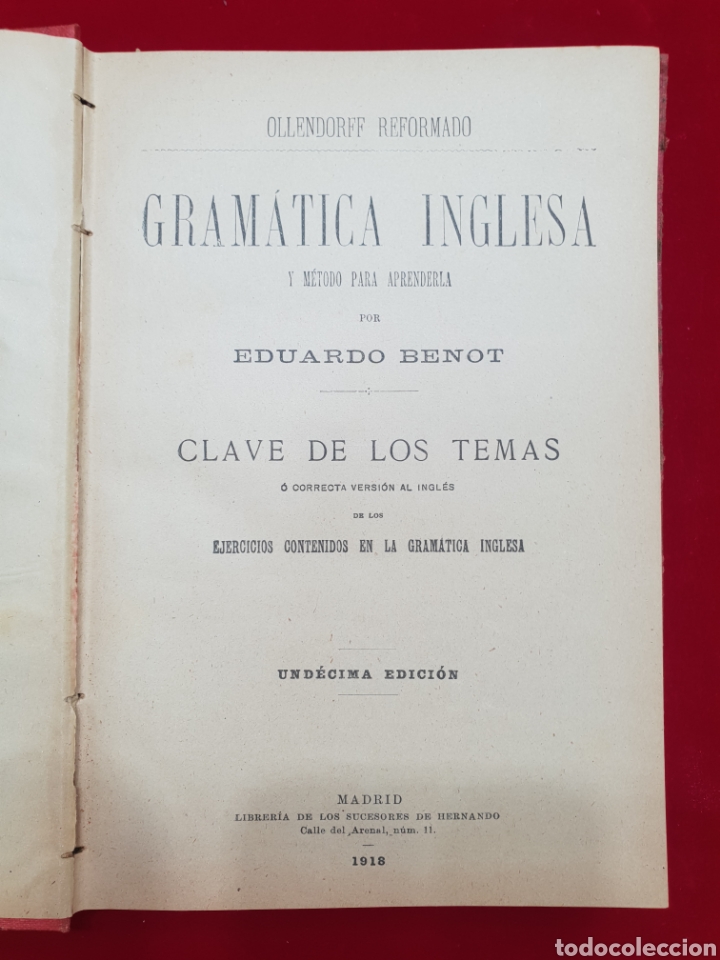 Libros antiguos: ANTIGUO LIBRO 1918 GRAMATICA INGLESA - Foto 3