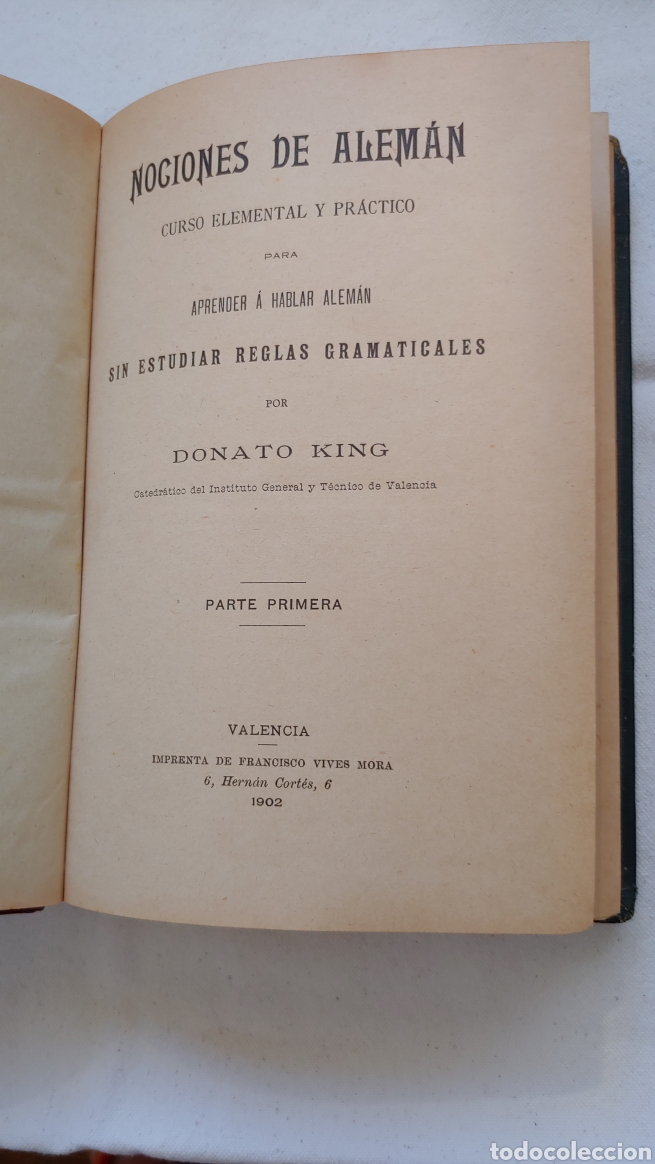 Libros antiguos: 1902 Antiguo libro Nociones de alem&aacute;n curso elemental y pr&aacute;ctico - Foto 4