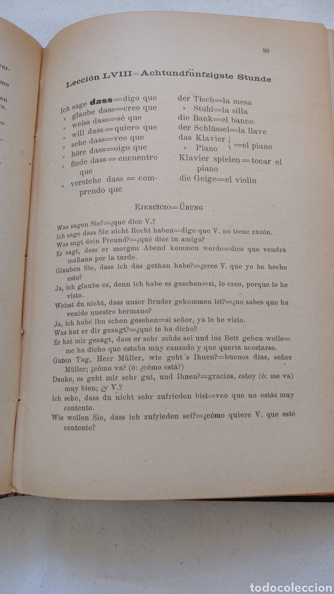 Libros antiguos: 1902 Antiguo libro Nociones de alem&aacute;n curso elemental y pr&aacute;ctico - Foto 6