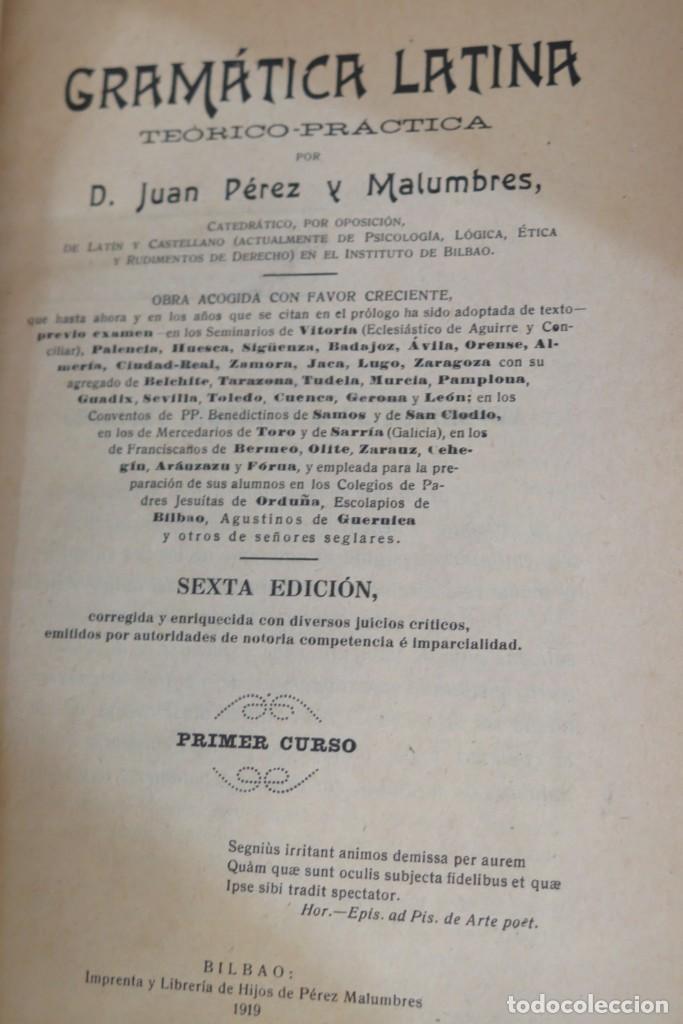 Libros antiguos: 1919.- GRAMATICA LATINA. MALUMBRES - Foto 2