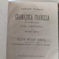 Libros antiguos: 1865 GRAMATICA FRANCESA Y METODO PARA APRENDERLA - EDUARDO BENOT. Lote 285085233