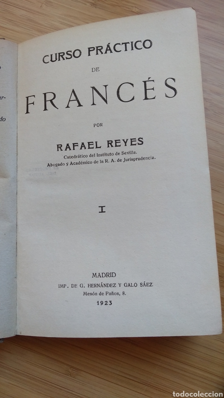 Libros antiguos: Curso practico de frances - Rafael Reyes - Foto 2