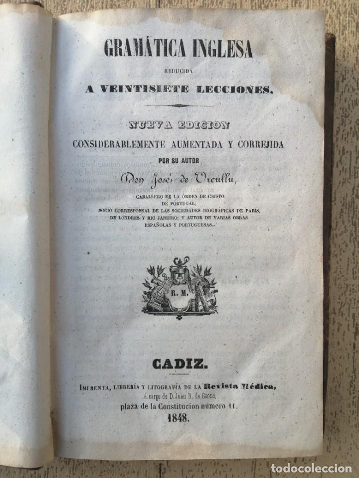 Libros antiguos: Libro Antiguo, Gram&aacute;tica Inglesa, 1848, Cadiz - Foto 1