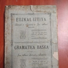 Libros antiguos: EUZKAL-IZTIYA - GRAMATICA BASKA - JUAN MANUEL LERTXUNDI Y BAZTARRIKA 1913 327P. 25X17. Lote 346937503