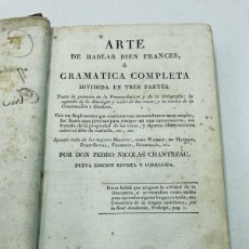 Libros antiguos: PIERRE-NICOLAS CHANTREAU. ARTE DE HABLAR BIEN FRANCÉS. 1816. Lote 365876221