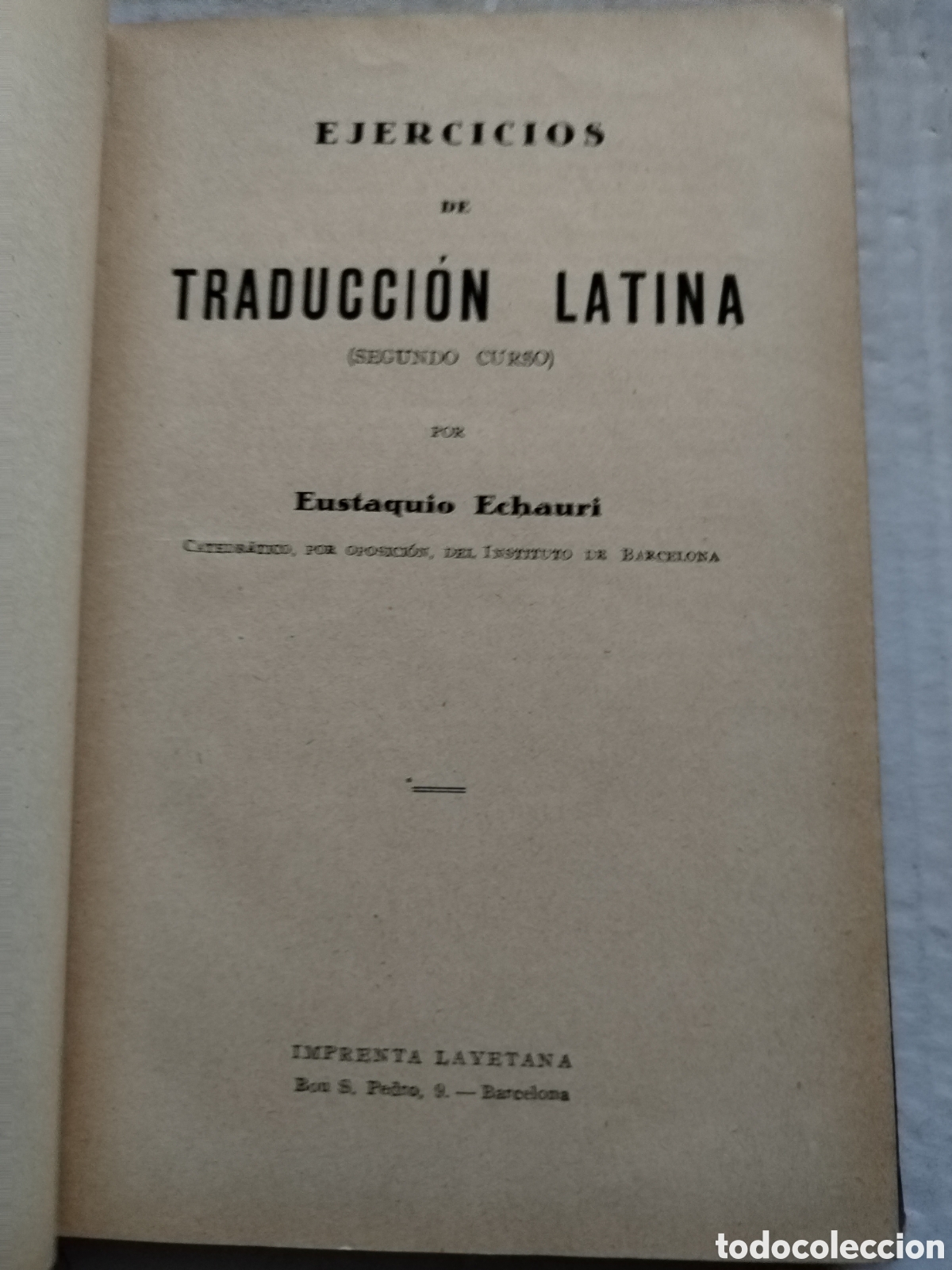 Libros antiguos: EJERCICIOS DE TRADUCCI&Oacute;N LATINA - Foto 3