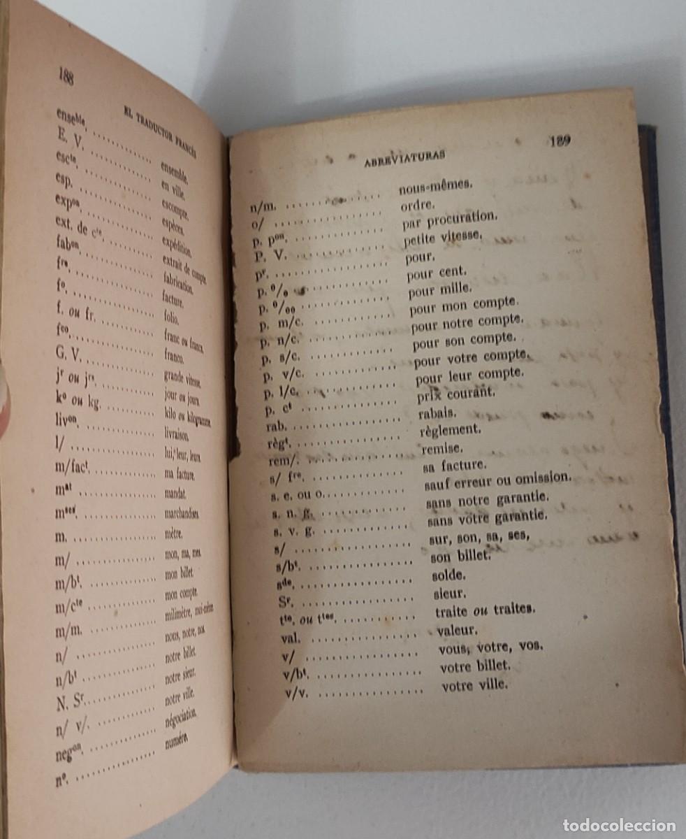 Libros antiguos: EL TRADUCTOR FRANC&Eacute;S - - RAFAEL REYES - - CUARTA EDICI&Oacute;N, 1925 - Foto 10