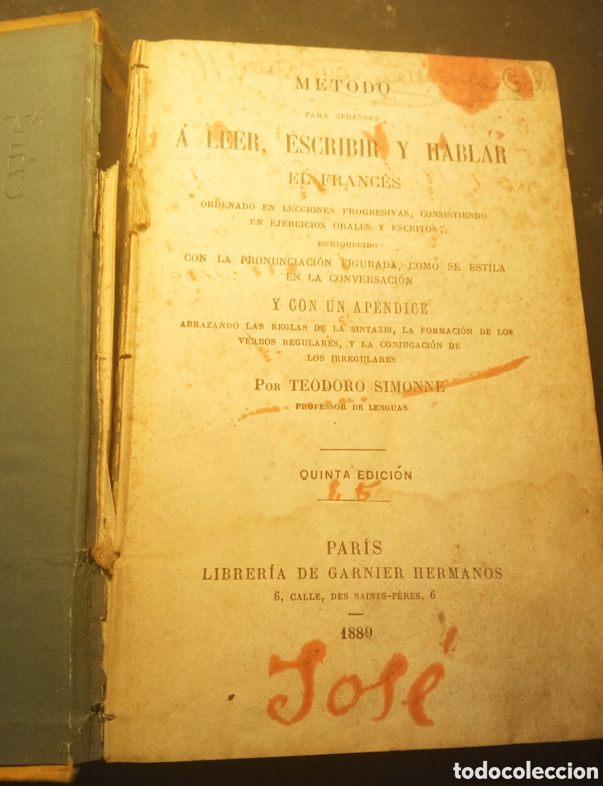 Libros antiguos: M&Eacute;TODO PARA APRENDER EL FRANC&Eacute;S (1889) - Foto 2