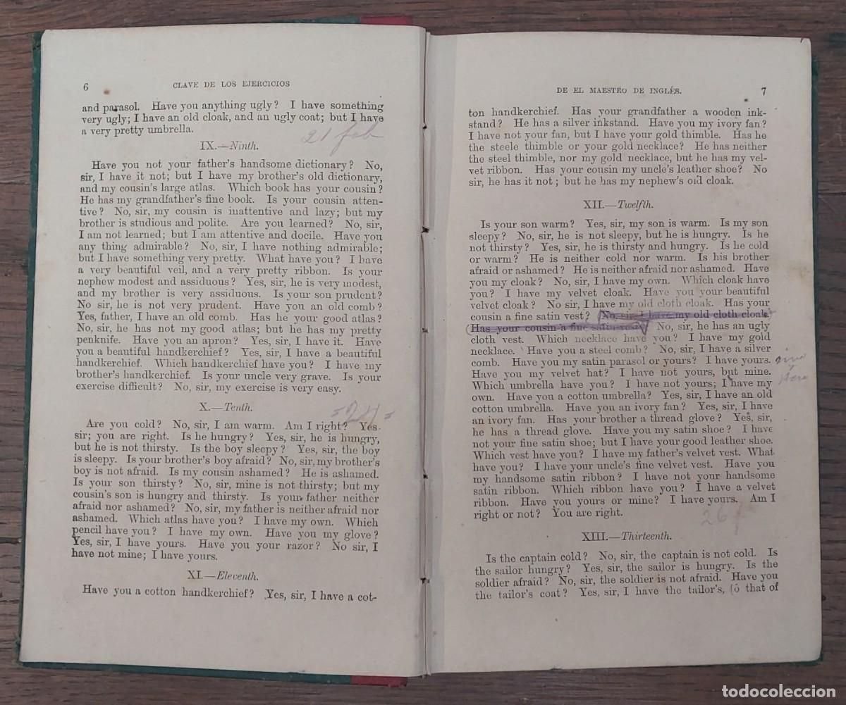 Libros antiguos: CLAVE DE LOS EJERCICIOS DE EL MAESTRO DE INGL&Eacute;S, 1869 - Foto 5