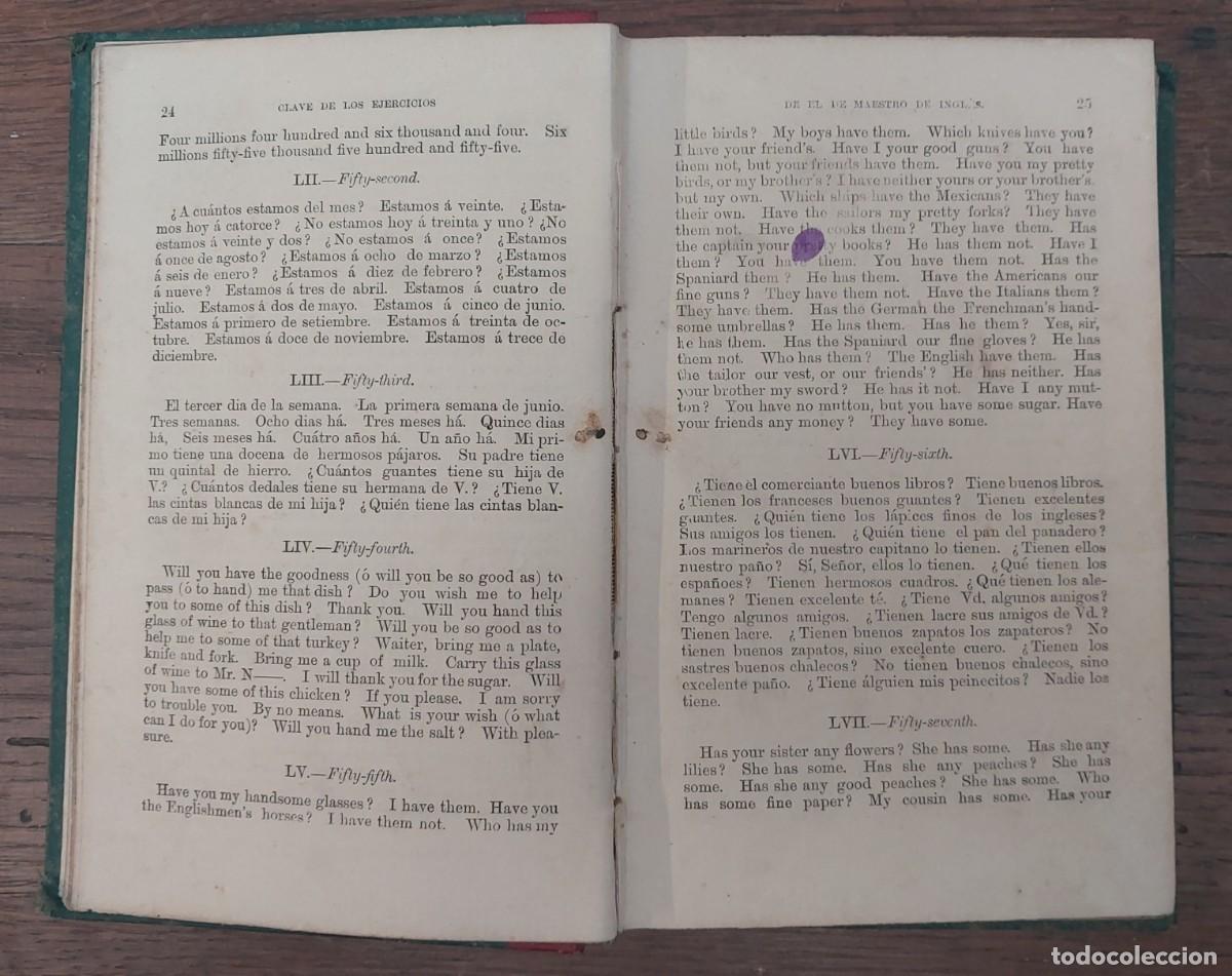 Libros antiguos: CLAVE DE LOS EJERCICIOS DE EL MAESTRO DE INGL&Eacute;S, 1869 - Foto 7