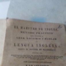 Libros antiguos: EL MAESTRO DE INGLÉS (VINGUT) 1890 A416