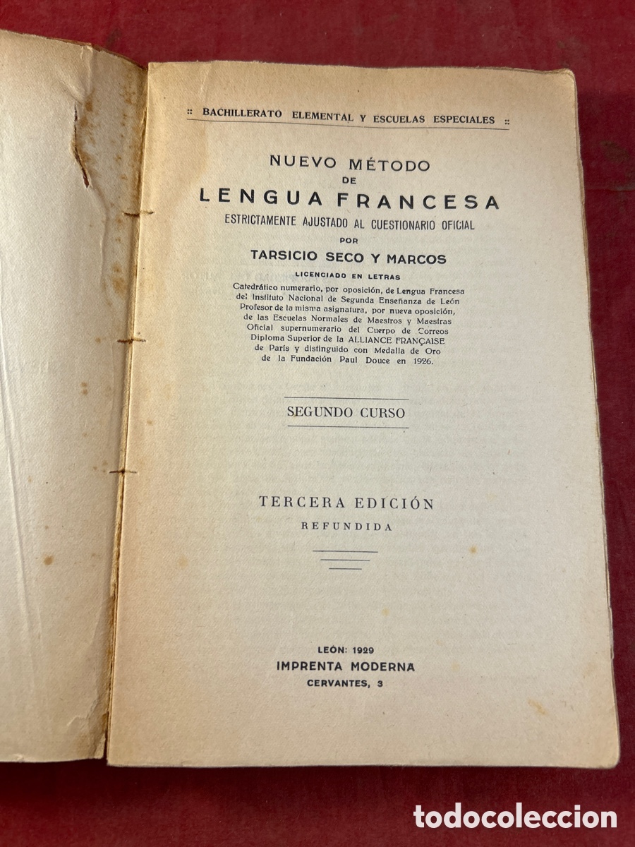 Libros antiguos: NUEVO M&Eacute;TODO DE LENGUA FRANCESA - Foto 2