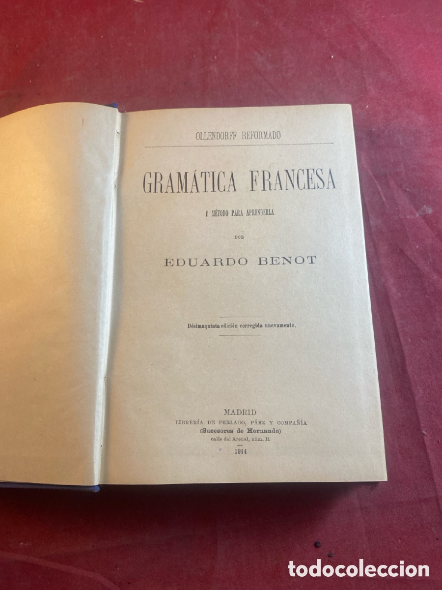 Libros antiguos: GRAM&Aacute;TICA FRANCESA 1914 - Foto 1
