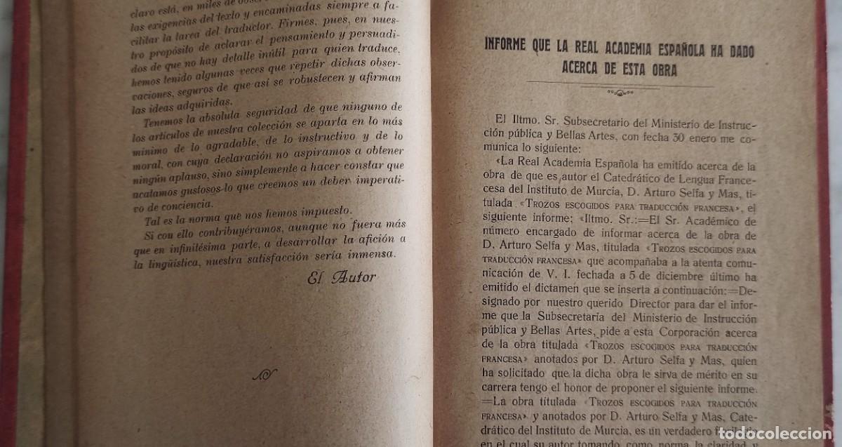 Libros antiguos: TROZOS ESCOGIDOS PARA TRADUCCION FRANCESA - Foto 2