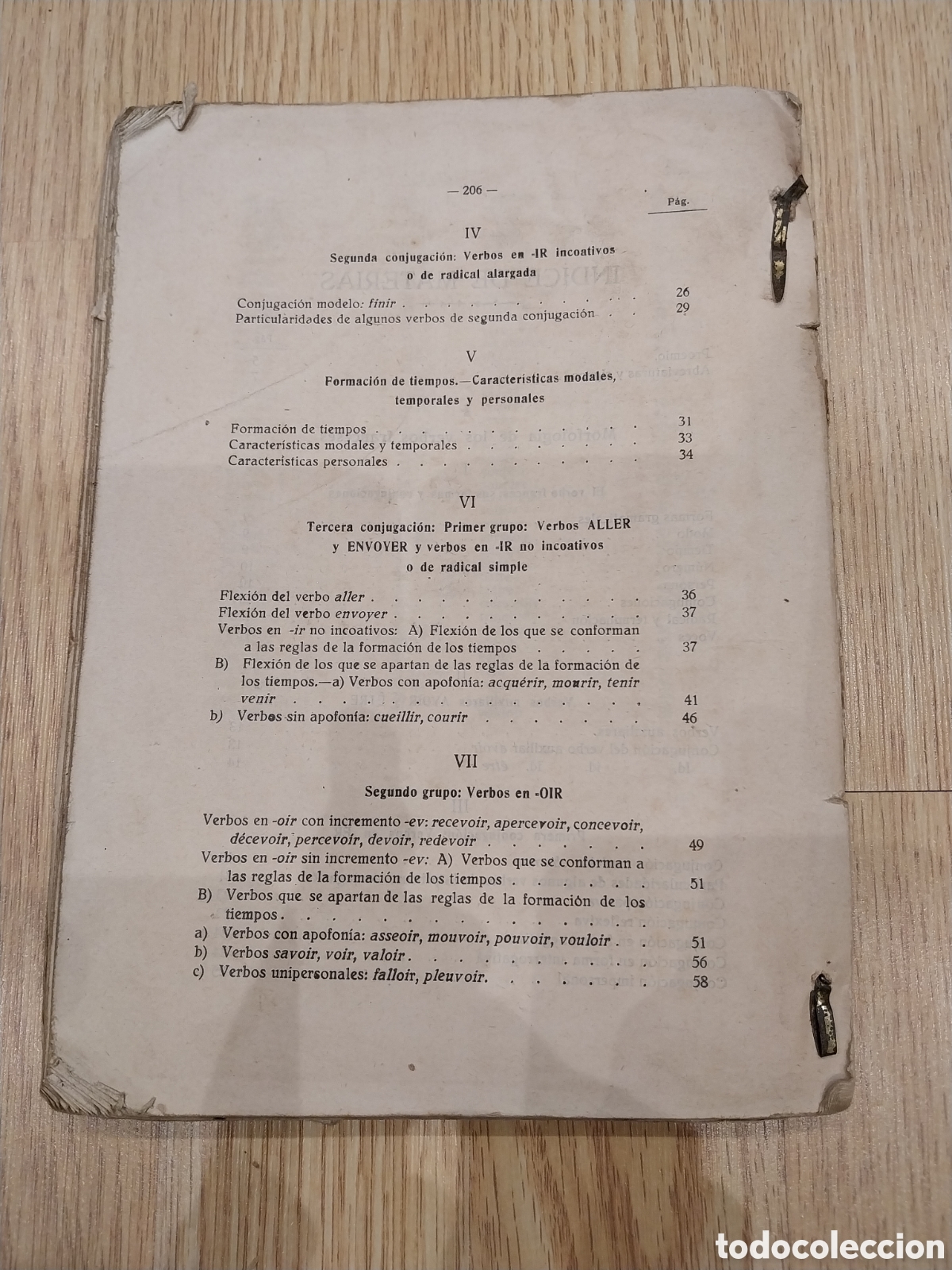 Libros antiguos: Manual 1921 de conjugaci&oacute;n francesa - Foto 2
