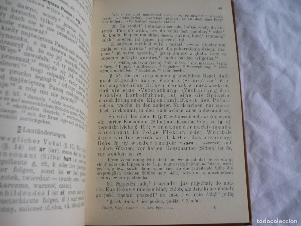 Libros antiguos: Gram&aacute;tica comparada lenguas eslavas Vergleichende Grammatik - Foto 11