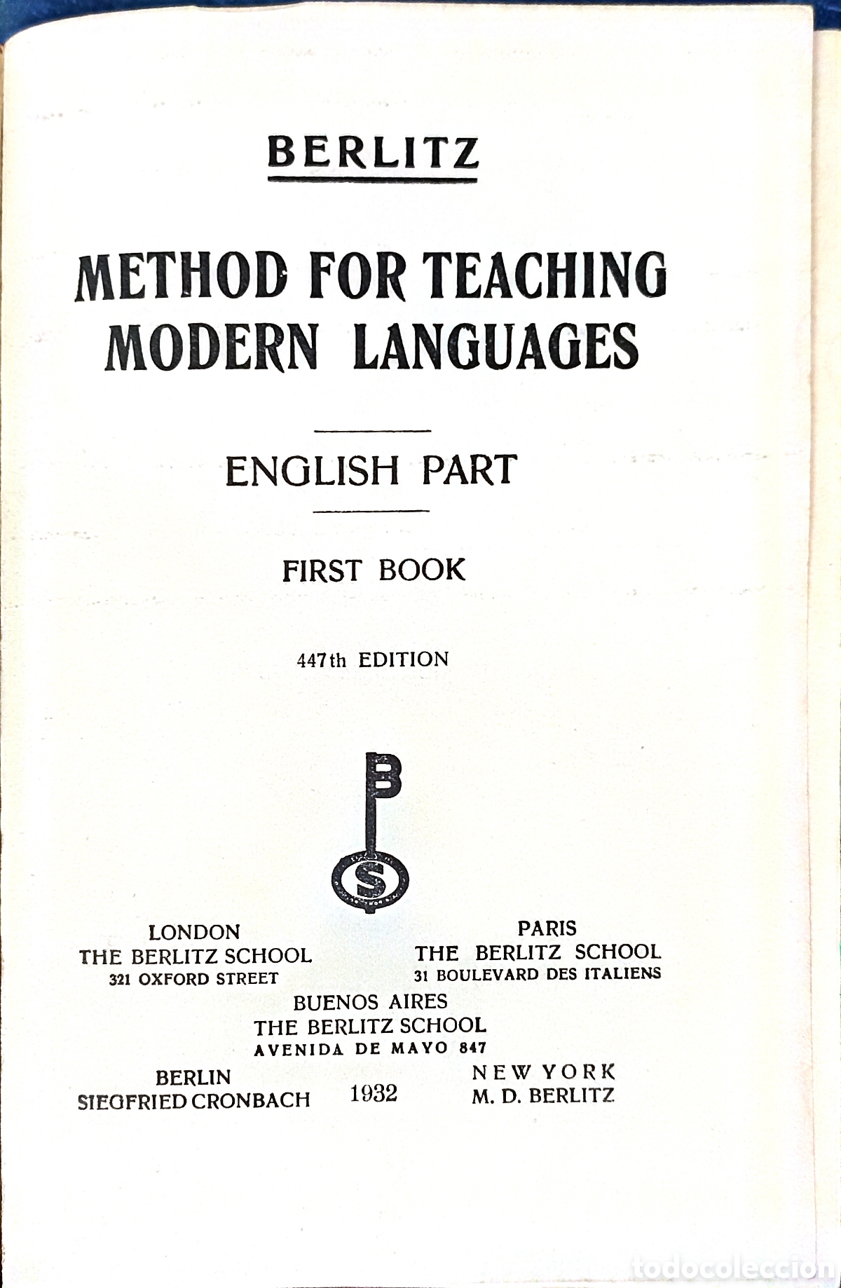 Libros antiguos: Method for Teaching Modern Languages by Berling - Foto 1