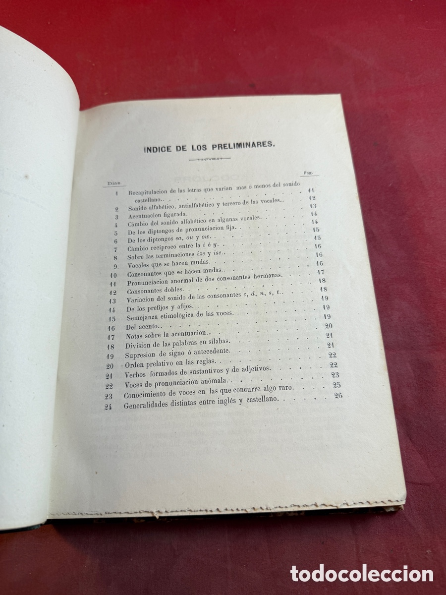 Libros antiguos: GRAM&Aacute;TICA INGLESA VALENCIA 1881 - Foto 3