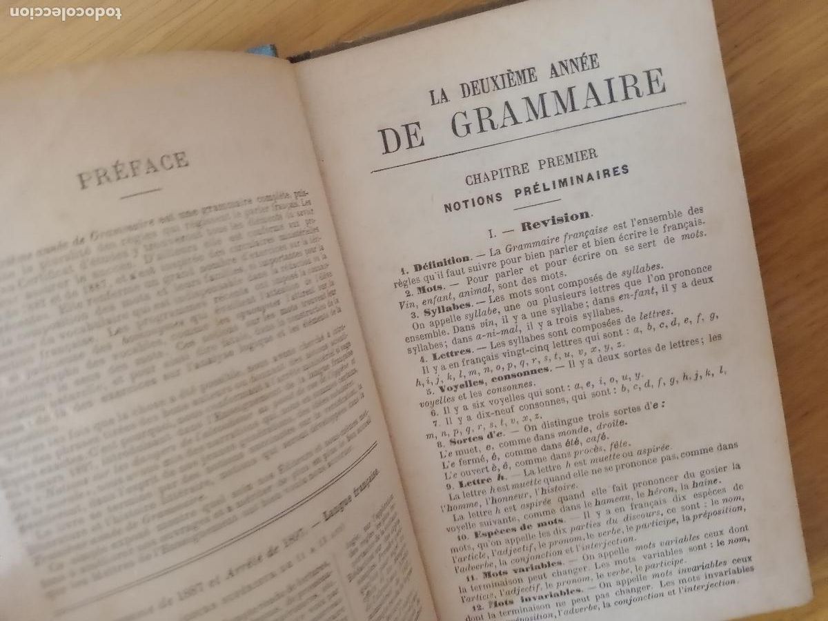 Libros antiguos: Grammaire. Gram&aacute;tica francesa 1909 - Foto 4