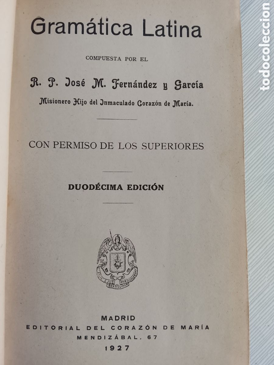 Libros antiguos: 1927. GRAMATICA LATINA. - Foto 2