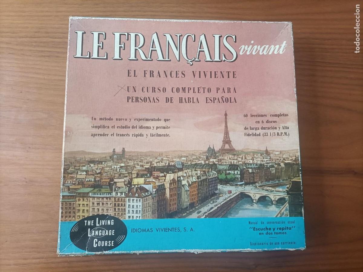 Libros antiguos: CURSO COMPLETO DE FRANC&Eacute;S, 60 LECCIONES COMPLETAS EN 6 DISCOS DE 33 R.P.M. EL FRANC&Eacute;S VIVIENTE