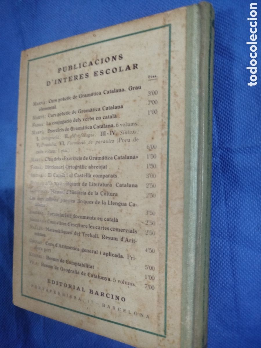 Libros antiguos: Jeroni Marva, Curs pr&agrave;ctic de gram&agrave;tica catalana - Foto 3