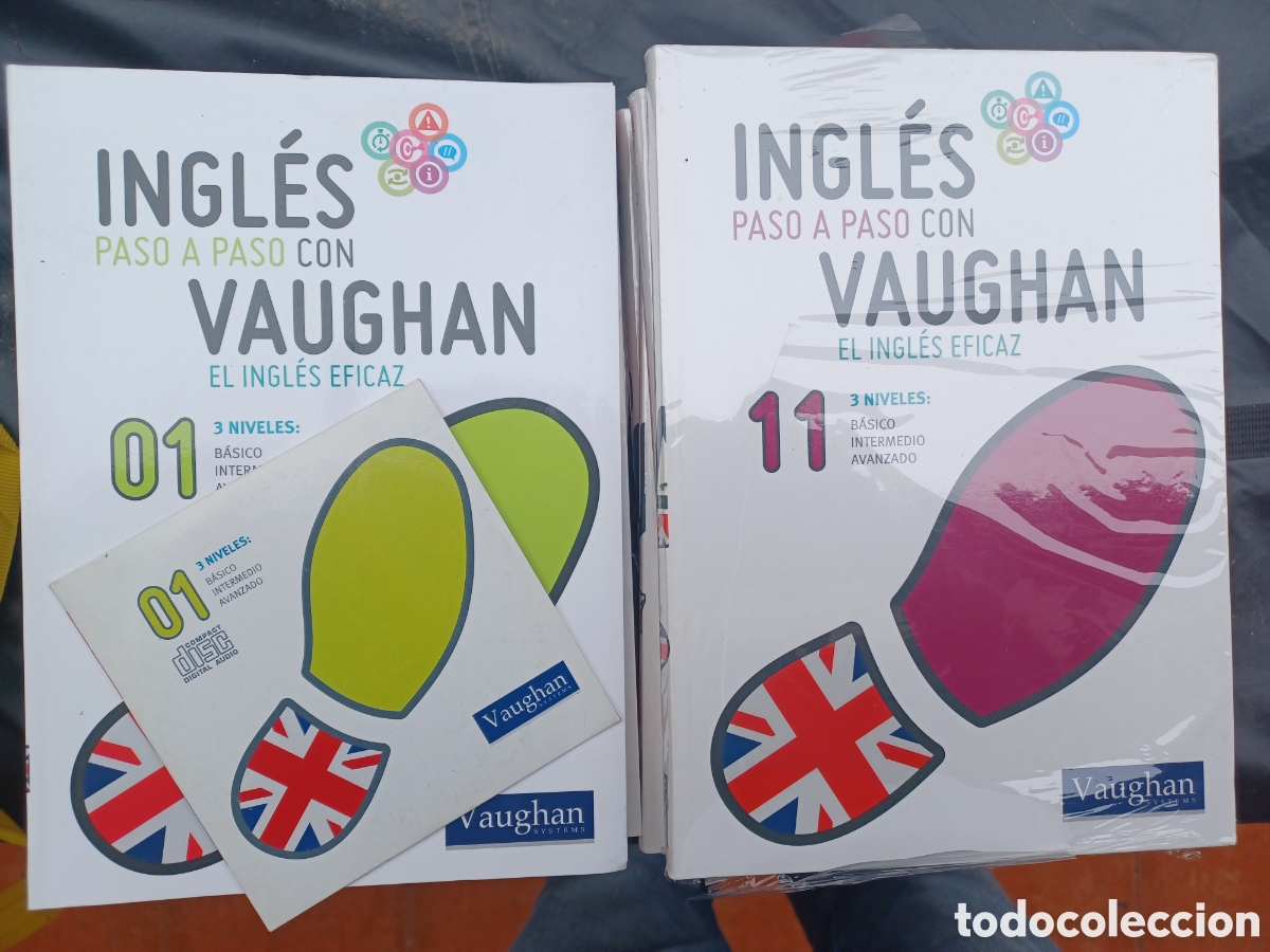 Libros antiguos: Vaughan ingl&eacute;s paso a paso. Colecci&oacute;n completa. 20 Tomos + 20 CDs