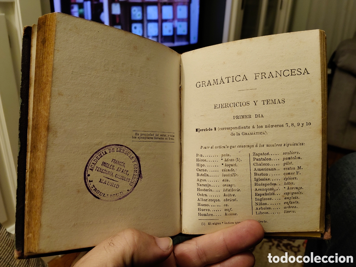 Libros antiguos: Gram&aacute;tica francesa jules Troullioud a&ntilde;o 1891 - Foto 5