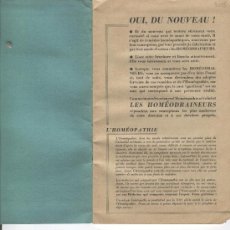 Libros antiguos: QUI, DU NOUVEAU. HOMEOPATHIE.PARIS. 1937.MEDICINA. LIBRO DE HOMEOPATIA. . Lote 3951150