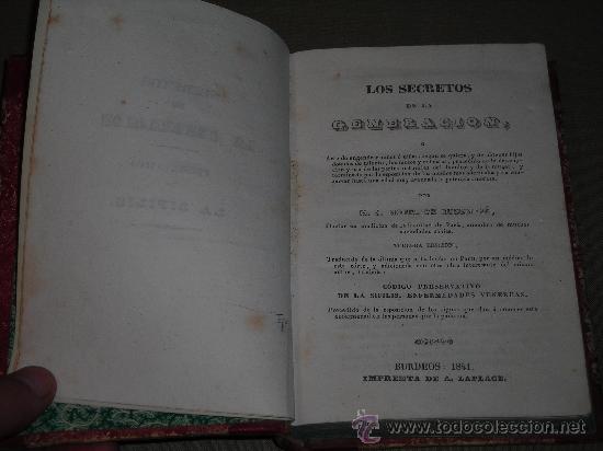 Old books: (M36) M J MOREL DE RUBEMPRE - LOS SECRETOS DE LA GENERACION O EL ARTE DE ENGENDRAR NI&Ntilde;OS 1841