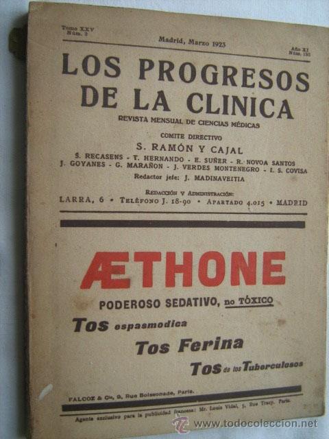Libros antiguos: LOS PROGRESOS DE LA CL&Iacute;NICA. N&ordm; 135. 1923 - Foto 1
