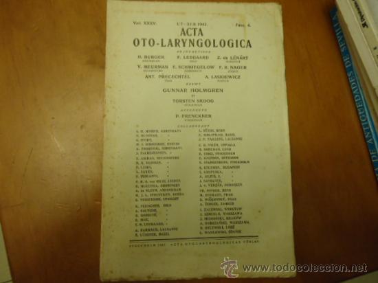 Antiquarische B&uuml;cher: acta laringologia, fasciculo 4 - a&ntilde;o 1947  volumen xxxv.