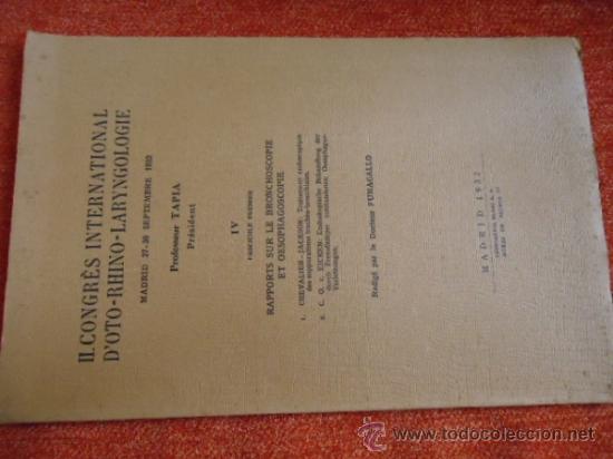 Antiquarische B&uuml;cher: 2&ordm; congreso internacional de larigologia 1932
